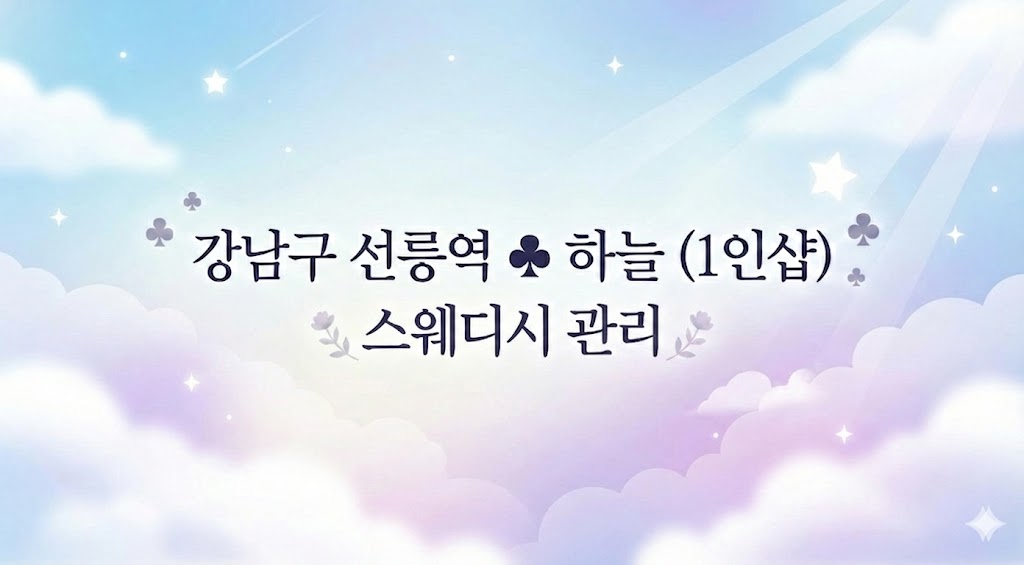 강남구 선릉역 ♣ 하늘 (1인샵)